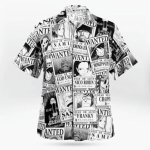 Anime One Piece Manga Wanted Hawaiian Shirt live