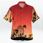 Aloha One Piece Hawaiian Shirt Sunset on Summer Party