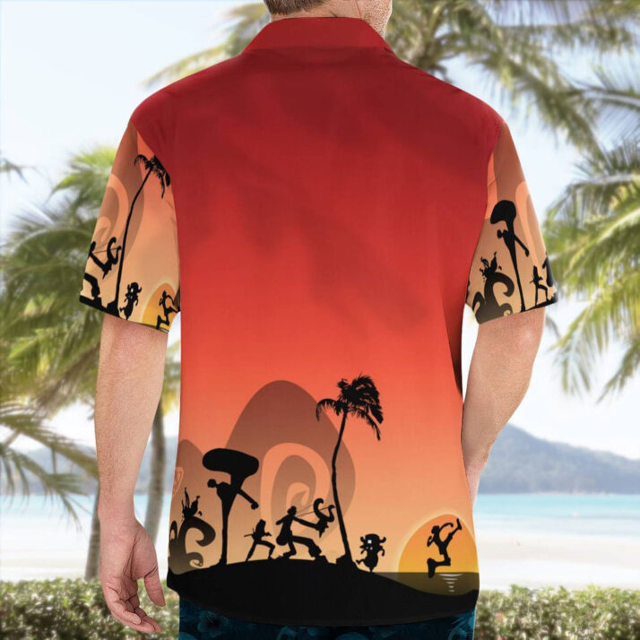 Aloha One Piece Hawaiian Shirt Sunset on Summer Party