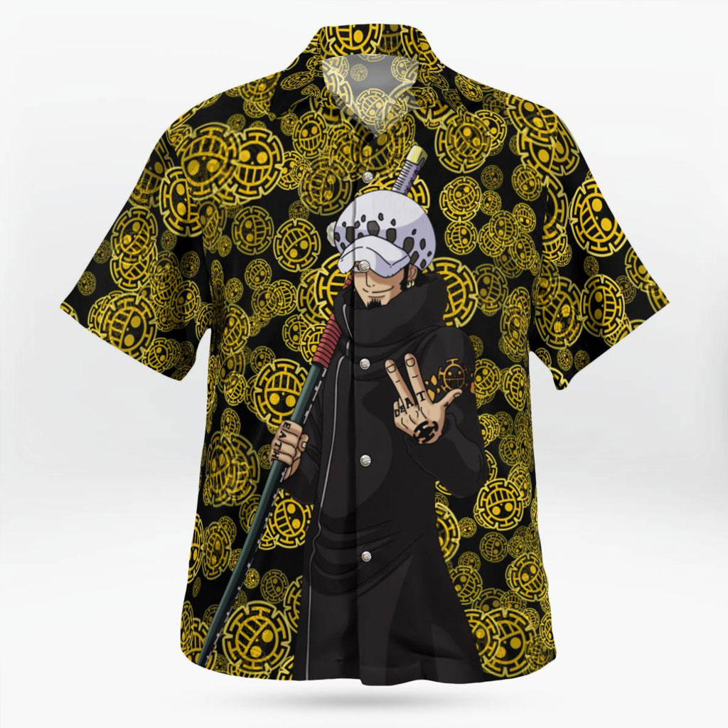 Trafalgar D. Water Law Hawaiian Shirt Law Heart Pirates Logo Hawaiian Shirt