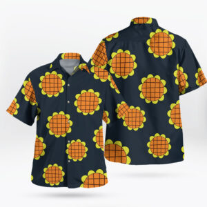 Luffy Dressrosa Shirt Cosplay Outfit Sunflower Button-up