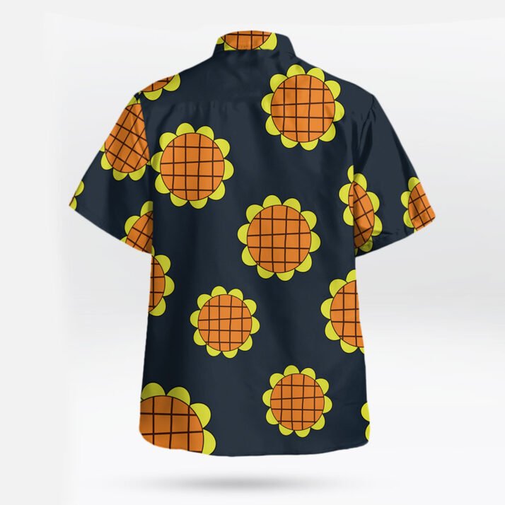 Luffy Dressrosa Shirt Cosplay Outfit Sunflower Button-up