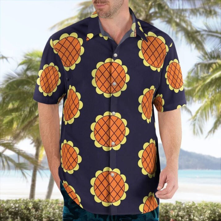 Luffy Dressrosa Sun Flower Hawaiian Shirt