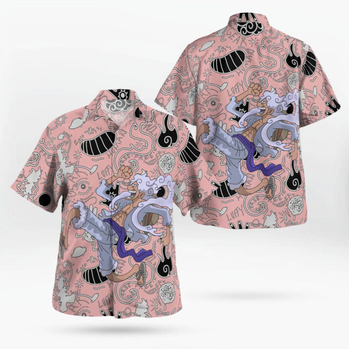 Luffy Gear 5th Casual Button up Shirt mens