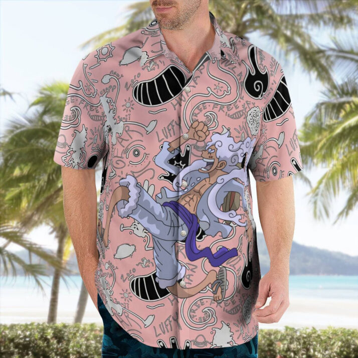 Luffy Gear 5th Casual Button up Shirt mens