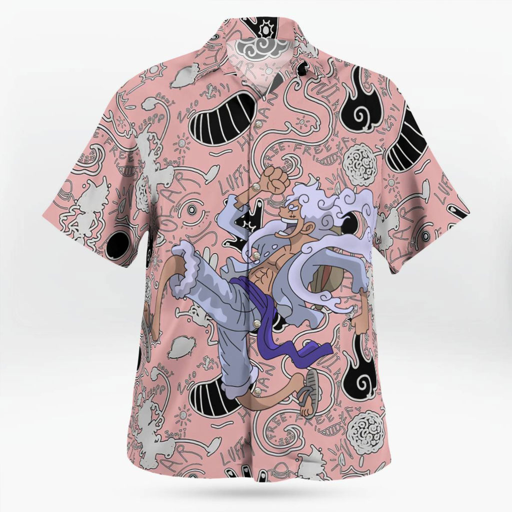 Luffy Gear 5th Casual Button up Shirt mens 8 Luffy Gear 5th Casual Button up Shirt mens