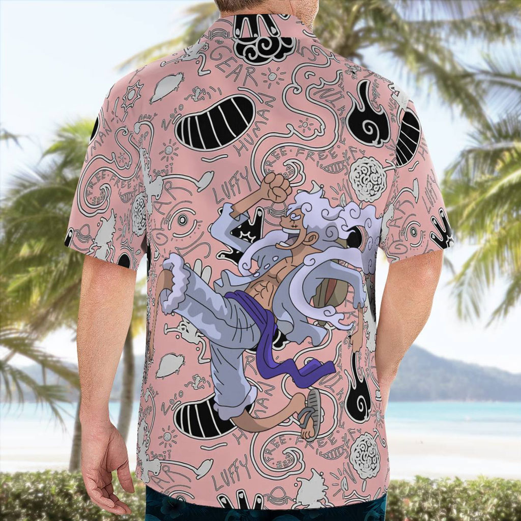 Luffy Gear 5th Casual Button up Shirt mens 9 Luffy Gear 5th Casual Button up Shirt mens