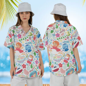 Studio Ghibli Ponyo Pattern Hawaiian Shirt