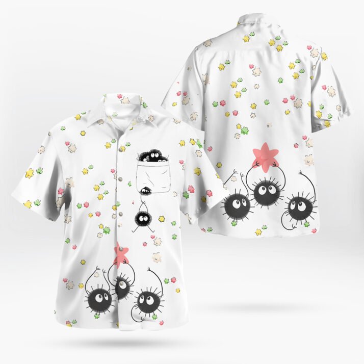 Anime Ghibli Soot Sprites Funny Hawaiian Shirt