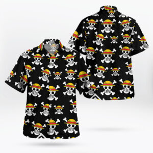 Straw Hat Pirates Jolly Roger Button Up Hawaiian Shirts