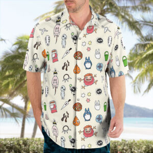 studio ghibli main characters hawaiian shirts