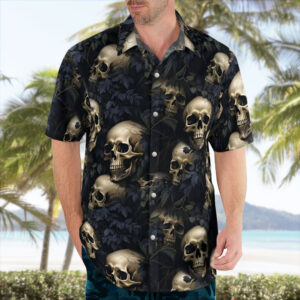 3D Skulls Hawaiian Shirts for Men