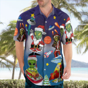 Alien Christmas Hawaiian Shirt