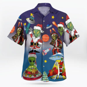 Alien Christmas Hawaiian Shirt