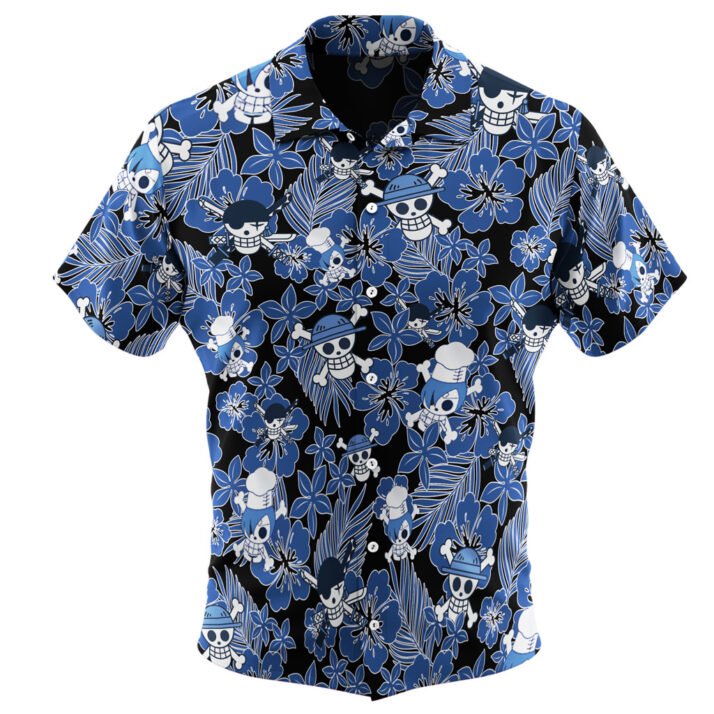 Anime Strawhats Jolly Roger Button Up Shirt