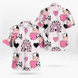 Baby Cows And Rainbows Aloha Shirts