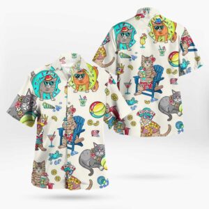Beach Cats Hawaiian Tropical Shirt