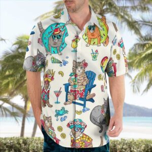 Beach Cats Hawaiian Tropical Shirt