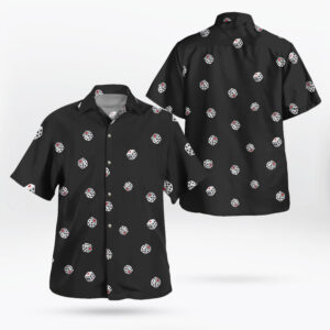 Black White Dice Hawaiian Shirt For Mens