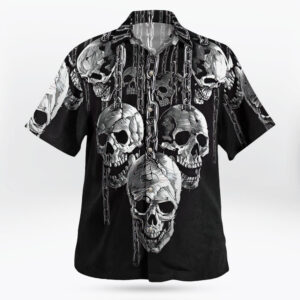 Black and White Skulls Hanging Out Hawaii Shirt