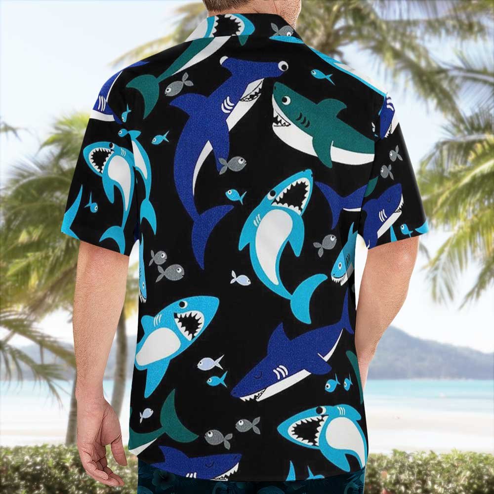 Blue shark Hawaiian Shirt For The Beach 8 Blue Shark Hawaiian Shirt