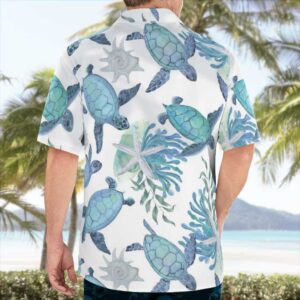 Custom Sea Turtle Coral Reef Aloha Shirts