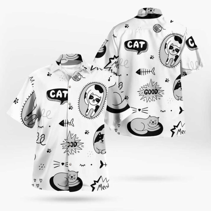 Cute Cat Hawaiian Shirt