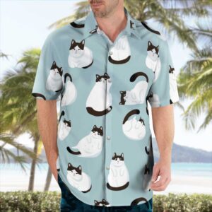 Cute Cat Pattern Hawaiian shirts
