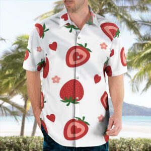 Cute Strawberry Pattern Hawaiian Tropical shirts