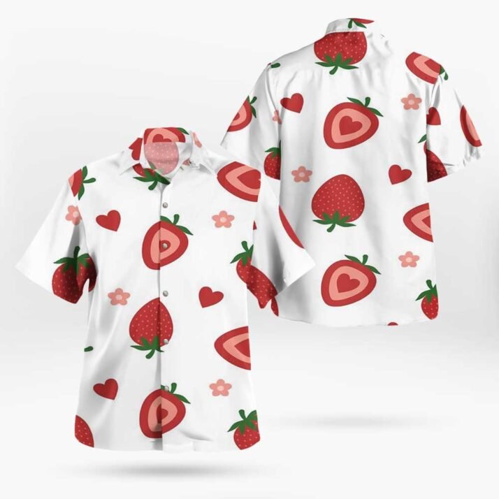Cute Strawberry Pattern Hawaiian Tropical shirts