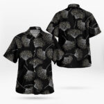 Dandelion Pattern Black Hawaiian Shirt