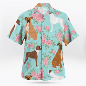 Dog And Flowers Pattern Hawaiian Shirts