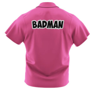 Dragon Ball Z Vegeta Badman Shirt PINK Button Up