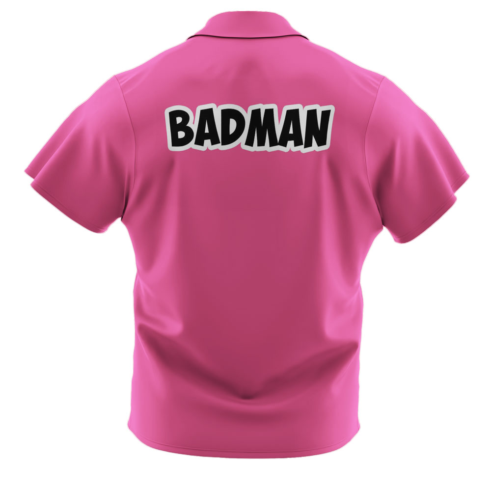 Badman Vegeta Hawaiian Shirt PINK Button Up Dragon Ball Z Vegeta Badman Shirt PINK Button Up