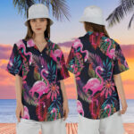 Pink Flamingo Pattern Aloha Hawaiian Shirt