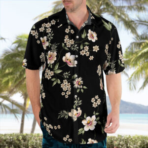 Floral Black Aloha Hawaiian Shirt For Men Women