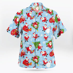 Funny Red Santa Pattern Christmas Hawaiian Shirt
