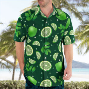 Green Limes Pattern Aloha Hawaiian Shirt Men Women