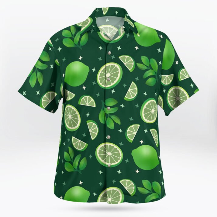 Green Limes Pattern Aloha Hawaiian Shirt Men Women