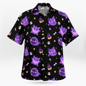 Pokemon Halloween Hawaiian Shirt- Men's Pokemon Button Up Shirt