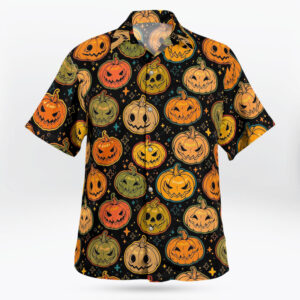 Halloween Pumpkin Pattern Hawaiian Shirts