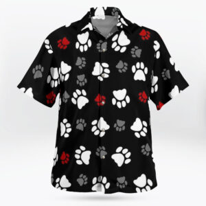Hawaiian Shirt With Cat Paws