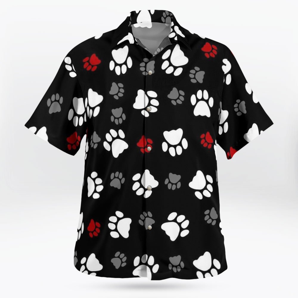 Cat Paws Hawaiian Shirt Black Button Up 6 Hawaiian Shirt With Cat Paws