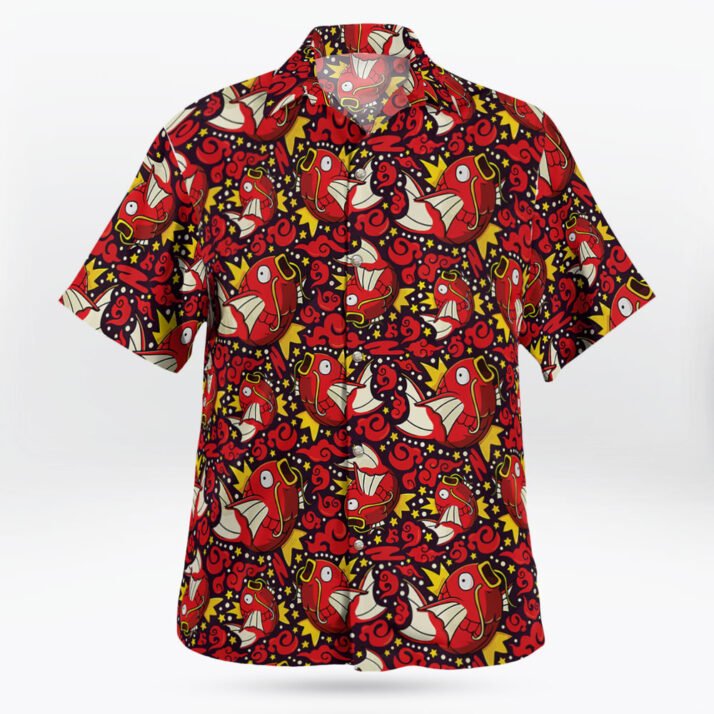 Magikarp Button Up Red Hawaiian Shirt