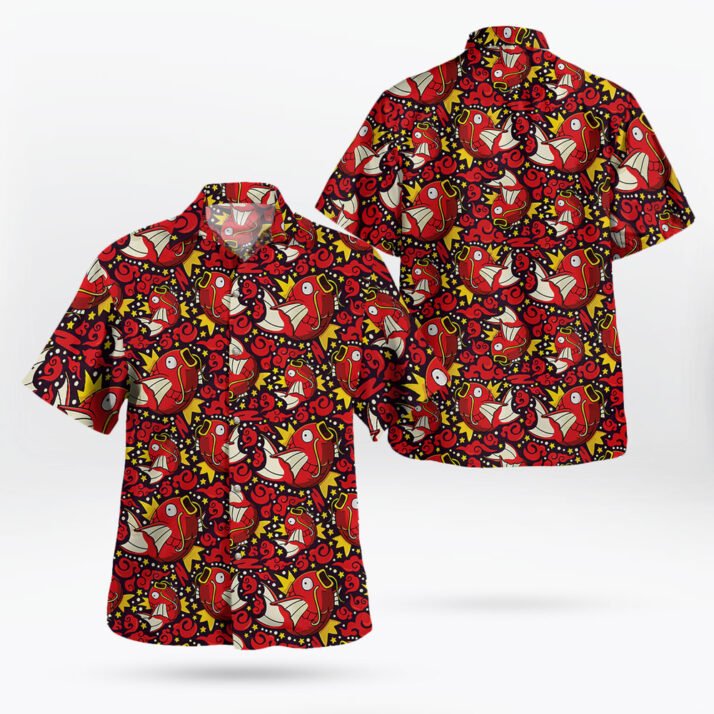 Magikarp Button Up Red Hawaiian Shirt