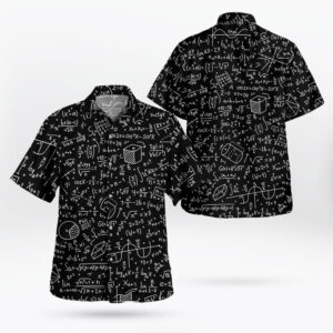 Math Teacher Seamless Pattern Hawaiian Shirt