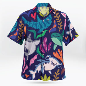 Multicolor Shark Hawaiian Tropical Shirt