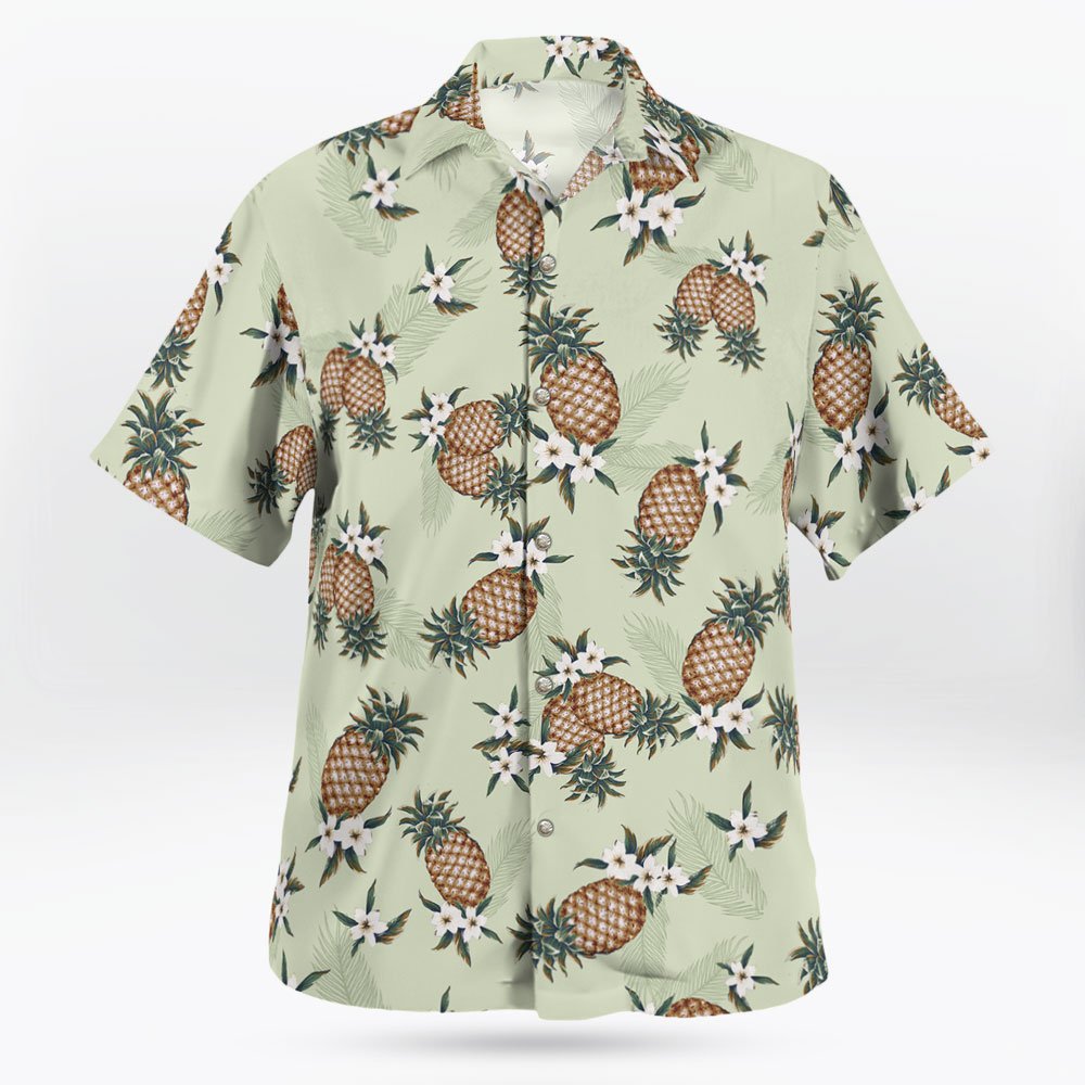 Pineapple Pattern Blue Men's Hawaiian Shirt 6 Pineapple Pattern Blue Men's Hawaiian Shirt
