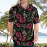 Pineapple Skull Hibiscus Pattern Hawaiian Shirt