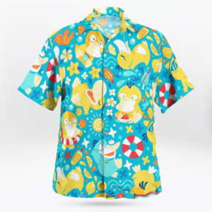 Psyduck Hawaiian Shirt - Men's Psyduck Button Up Shirt